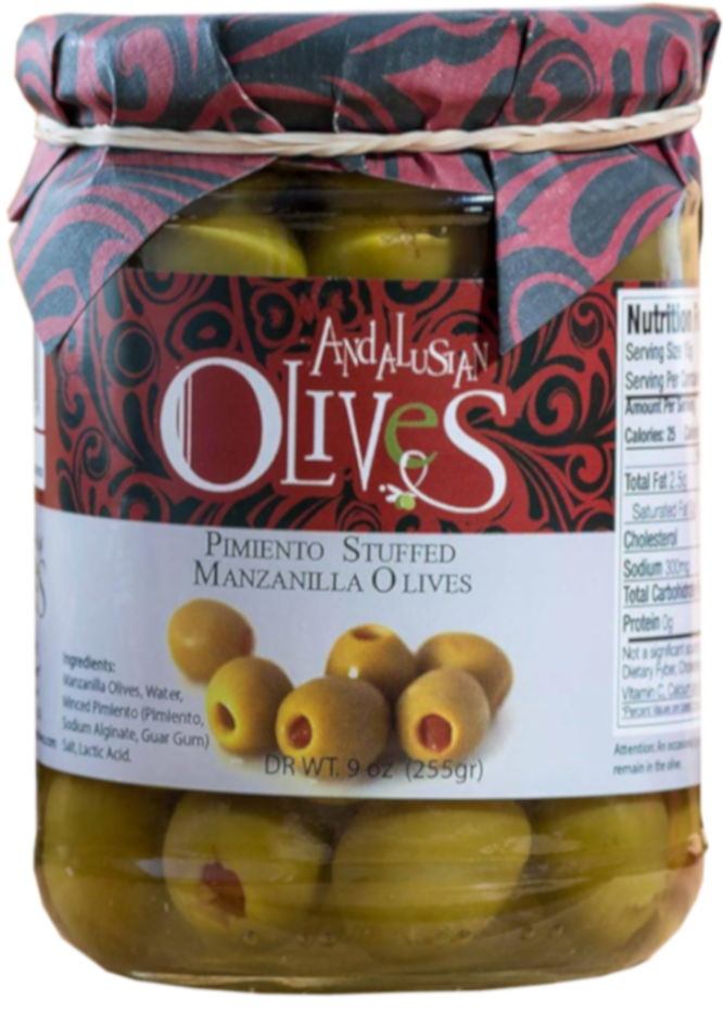 Green Spanish Olives Stuffed with Peppers